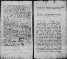Zapis przyznania zapisu dożywotniego oraz zastawnego między Franciszkiem Zakrzewskim a Konstancją z Kornatowskich Zakrzewską