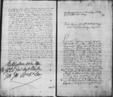 Zapis aktu obligacyjnego między Kazimierzem Chlewińskim a Józefem Leonem Dernałłowiczem