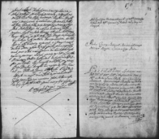 Zapis punktów testamentowych napisanych przez Michała Żyżemskiego dla Brygidy z Zawiszów Żyżemskiej