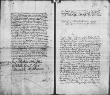 Zapis dekretu kompromisarskiego w sprawie między Rudnickim Sipayłło a księdzem Szumskim archidiakonem Biało Ruskim