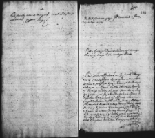 Zapis dekretu w sprawie między Władysławem i Heleną z Cedrowskich Konarskimi a Barbarą z Zyberków Tyzenhauzową
