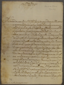 List kardynała de Torres do Pawła Piaseckiego, Rzym 20 X 1629 r.