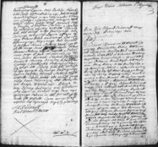 Zapis eksceptu dekretu w sprawie między Ignacym Stetkiewiczam a Mężyńskim