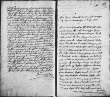 Zapis dekretu w sprawie między Ludwikiem Chełchowskim a Tadeuszem i Barbarą z Skorulskich Kossakowskimi