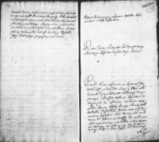 Zapis dekretu w sprawie między Jerzym Radowickim a Kazimierzem Zabłockim