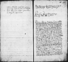 Zapis dekretu w sprawie między Faustynem Derągowskim reprezentującym franciszkanów konwentu łopienickiego a Tadeuszem Ogińskim