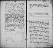 Zapis dekretu w sprawie między Stanisławem i Salomeą z Jeleńskich Iwanowskimi a Ignacym Iwanowskim