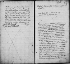 Zapis dekretu w sprawie między Tadeuszem i Konstancją z Reuttów Mikoszami a Józefem i Scholastyką Reuttami