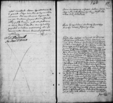 Zapis dekretu w sprawie między Bartłomiejem Stakowskim a Aleksandrem Sapiehą i Józefem Sołohubem