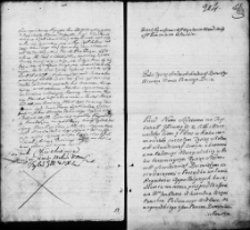 Zapis dekretu w sprawie między Aleksandrem Woyniłowiczem a Dominikiem Uzłowskim