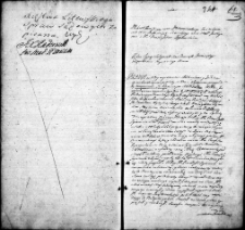 Zapis dekretu w sprawie między Józefem Staszewskim i Antonim Sawickim a Benedyktem Żyżemskim