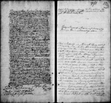 Zapis dekretu w sprawie między Antonim Jakowickim a Franciszkiem i Anastazją z Łopacińskich Wasilewskimi