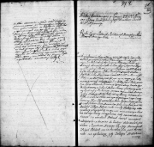 Zapis dekretu w sprawie między Michałem i Barbarą Nietyxami a Micjałem Ronikierem