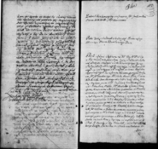 Zapis dekretu w sprawie między Antonim Michałem Pacem a Teodorą, Michałem i Anną Kowzarami