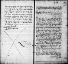Zapis dekretu w sprawie między Józefem Raffanowiczem a Romualdem Deręgowskim