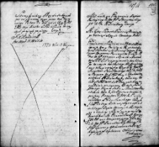 Zapis listu na przyznanie kwitacji między Stanisławem Brzostowskim a Anną z Mycielskich Radziwiłłową