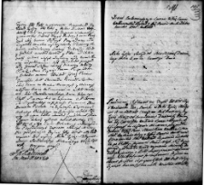 Zapis dekretu w sprawie między Stanisławem Wołowiczem a Antonim Kleczkowskim