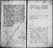 Zapis dekretu w sprawie między Fryderykiem Saturgusem a Karolem Strzałkowskim