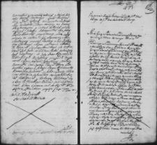 Zapis przyznania kwitacyjnego między Kazimierzem Wolskim a Franciszkiem Unichowskim