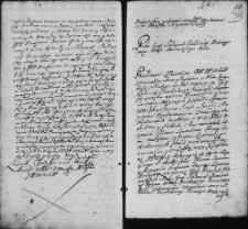 Zapis dekretu w sprawie między Józefem i Praxedą z Boguszów Węcławowiczami a Michałem i Elżbietą z Pruszanowskich Skorynami