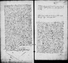 Zapis dekretu w sprawie między Onufrym Łyszkiewiczem a Jerzym Flemingiem