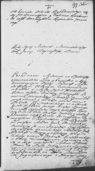 Akt excerptu dekretu konfederackiego między Jerzym Flemingiem a Benedyktem Kamińskim