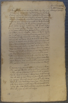Ceduła wysłana przez Andrzeja Leszczyńskiego do p. Hetmana, 26 V 1654 r.