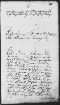 Akt kopii listu od Sapiehy podkanclerzego litewskiego do Teodory z Sołtanów Sapiehy