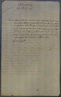 List Andrzeja Leszczyńskiego do Wiskowskiego, 30 III 1654 r.