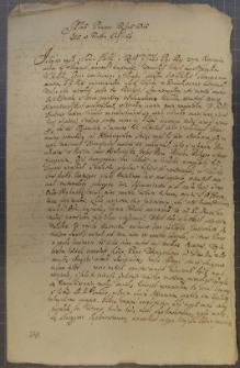 List NN do NN, Podhajce 4 V 1654 r.