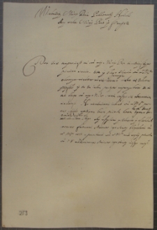 List Andrzeja Leszczyńskiego do podkomorzego halickiego [Jana Teodoryka Potockiego], bd. i m. 1654 r.