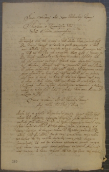 List Andrzeja Leszczyńskiego do Andrzeja Trzebickiego, Łowicz 23 V 1654 r.