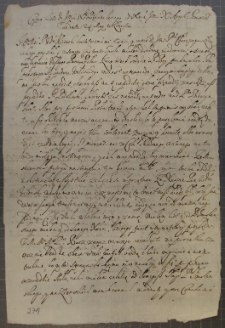 List Andrzeja Leszczyńskiego do podkanclerzego koronnego [Bogusława Leszczyńskiego], Łowicz 24 maj 1654 r.