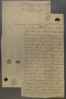 List Andrzeja Leszczyńskiego do króla [Jana Kazimierza], bd. i m. [1654 r.]