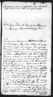 Akt listu na przyznanie między Jozafatem Chełchowskim a Ignacym Wincentym Chełchowskim