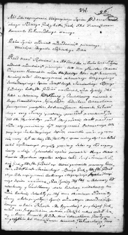 Akt listu na przyznanie obligacyjnego zapisu między Józefem Staniewskim a franciszkanami konwentu giełwańskiego