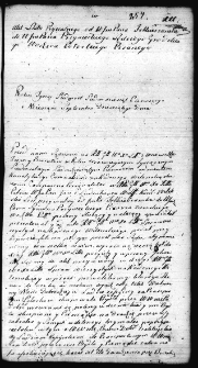 Akt listu prywatnego od Felkierzamba do Szymona Przysieckiego