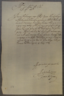 List Andrzeja Leszczyńskiego do NN, Warszawa 28 VI 1654 r.