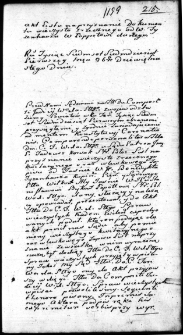 Akt listu na przyznanie dokumentu wieczysto zrzecznego zapisu między Benedyktem Tyzenhauzem a Stanisławem Bykowskim Łopotem