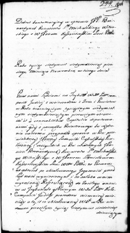 Dekret w sprawie między zakonem bernardynek konwentu wileńskiego a Stanisławem Kosarzewskim