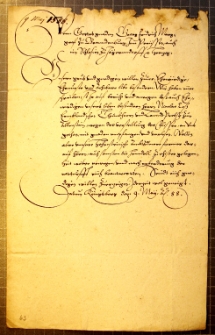 List margrabiego brandenburskiego i księcia pruskiego Jerzego Fryderyka do kapituły warmińskiej, odpowiedź na pismo Mikołaja Kosa w sprawie użytkowania rzek