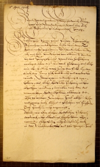 List margrabiego brandenburskiego i księcia pruskiego Jerzego Fryderyka do kapituły warmińskiej dotyczy kontrowersji związanych z połowem ryb na Zalewie Wiślanym