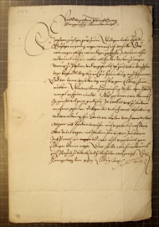List Jana Jerzego, margrabiego Brandenburgii do kapituły warmińskiej zapowiadający przybycie margrabiego do Fromborka w ciągu 14 dni