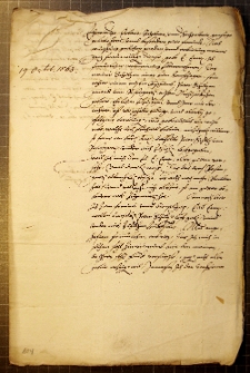 List Jana von Kreitze do kapituły warmińskiej w sprawie niejakiego Petera Schulzen ze wsi Rozgart