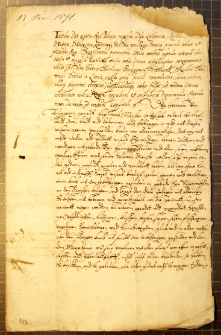 Król Zygmunt III Waza transumuje dokument inflanckiego mistrza krajowego zakonu krzyżackiego Hermana Bruggenei z 1538 r. z nadaniem dla Hermana Schrivera