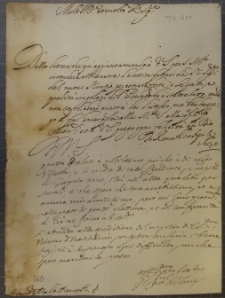 List Kardynała de Torres do Tobiasza Małachowskiego, Rzym 20 IV 1630 r.