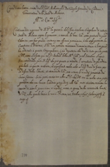 Kopia listu Kardynała de Torres do Tobiasza Małachowskiego, Rzym 20 X 1628 r.[drugi list do S.M. nadany tego samego dnia]