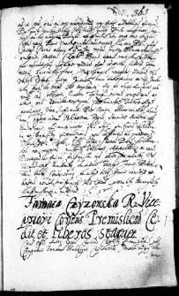 Tamara Czyzowska R. Vicepriori conventus Premisliensis cedit et liberos statuet