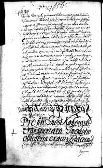Propte Gnosi Kakowski transportata inscriptio obligoria ex actis Żydaczowice
