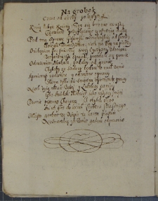 Wydzielony fragment utwóru: Odsiecz Smoleńska przez sławienie [...], zatytułowany: Nagrobek czasu odsieczy poległym, 20 VI 1617 r.
